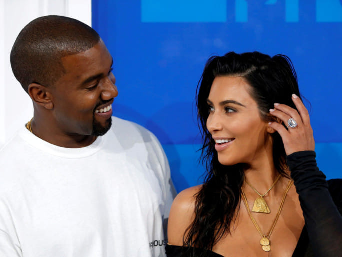 tab Kim and Kanye West