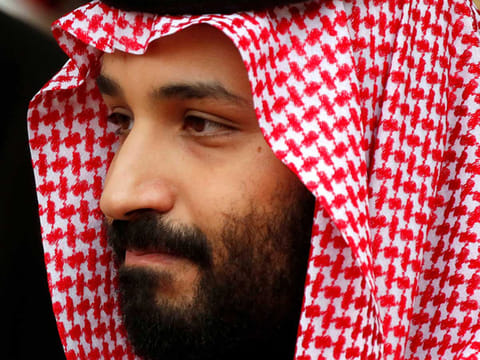Saudi Arabia's Crown Prince Mohammad bin Salman during his interview with FOX News Channel anchor Bret Baier on September 21, 2023, in Neom, Saudi Arabia.