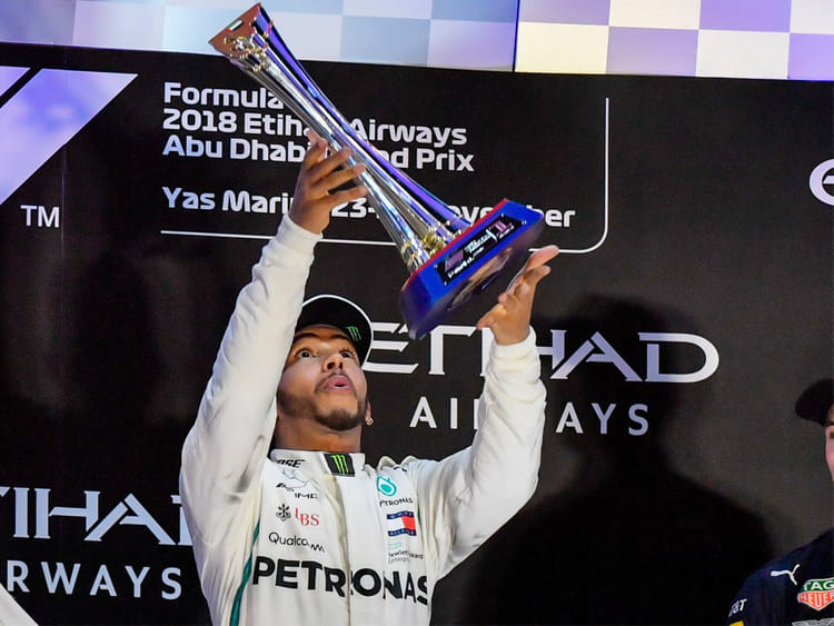 Lewis Hamilton celebrates
