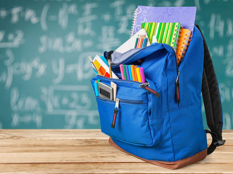 School bag. For illustrative purposes only.