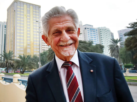Retired civil engineer David Spearing, who has been living with a carer in his Abu Dhabi apartment, says he never feels lonely in the city, which he says has offered him many friends and professional opportunities.