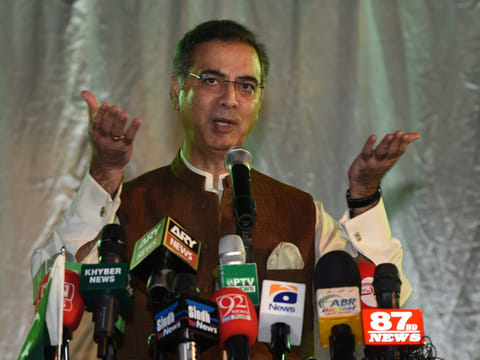 Moazzam Ahmed Khan, Ambassador of Pakistan to UAE, speaking at the Pakistan Consulate in Dubai.