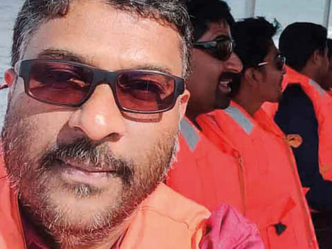 Raveendran and his family were relaxing at the beach in Abu Dhabi as the children’s grandmother had come from India