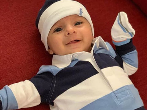 Sania Mirza and Shoaib Malik's son, Izhaan. 