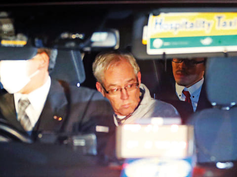 File picture: Greg Kelly, the former deputy of ousted Nissan chairman Carlos Ghosn, leaves after being released from a detention centre in Tokyo. 