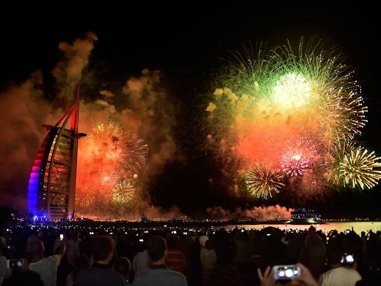 Burj Al Arab on New Year's Eve 2019