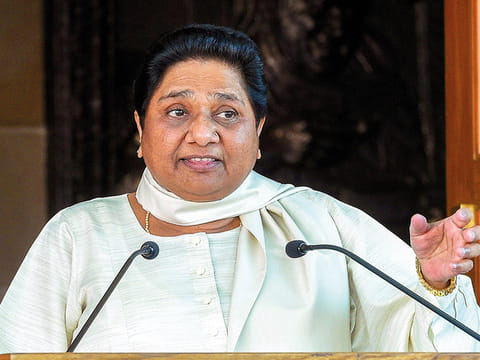Mayawati, former chief minister of UP, India