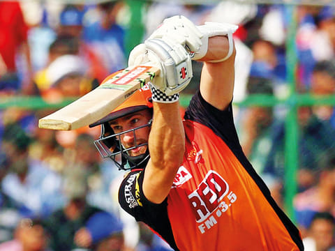 Kane Williamson in full flow for Sunrisers Hyderabad in the IPL.