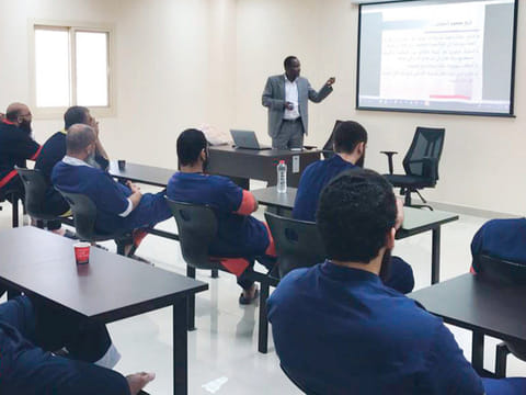 Inmates at the Sharjah Punitive and Rehabilitation Establishment.