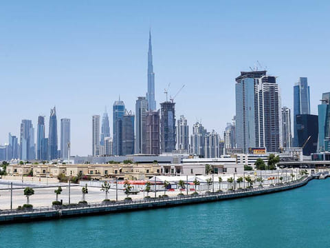 The Dubai skyline as seen from the Dubai Water Canal. Within the UAE, confidence moved from negative in the first quarter to positive, bucking the global trend.