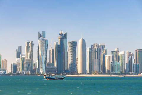A view of the Doha skyline.