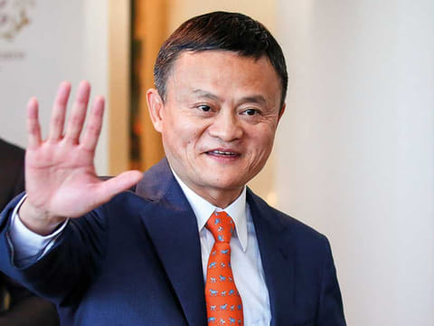 Jack Ma, chairman of Alibaba Group Holding Ltd., gestures during an accord signing ceremony with Russian Direct Investment Fund and Mail.ru on the sidelines of the Eastern Economic Forum in Vladivostok, Russia, on Tuesday, Sept. 11, 2018.