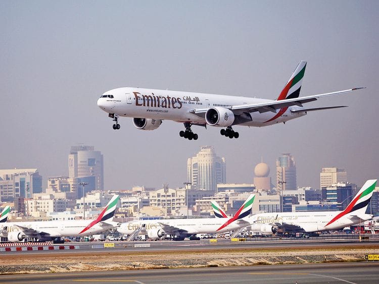 An Emirates aircraft