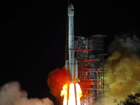 The official China Central Television says Thursday, Jan. 3, 2019, the lunar explorer Chang'e 4 had touched down at 10:26 a.m to make first-ever landing on the far side of the moon.