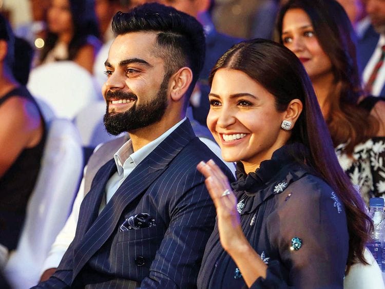 Virat Kohli with his wife Anushka Sharma