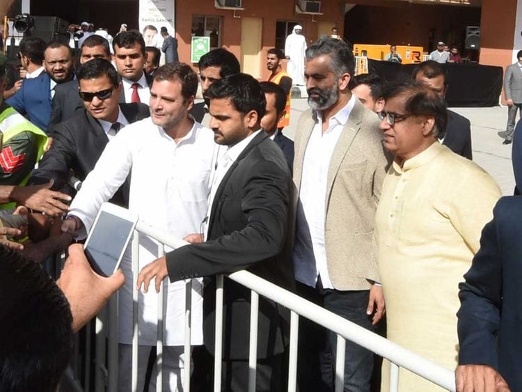 190111 rahul gandhi in dubai