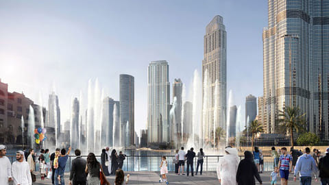 Downtown Dubai, one of the major real estate developments built by Emaar.
