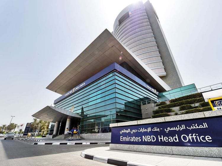 Emirates NBD Head Office at Baniyas street in Dubai
