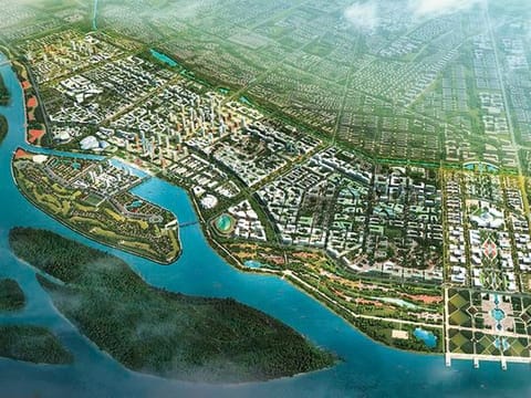 The new Indian city of Amaravati, as envisioned by its Singaporean designers Surbana Jurong.