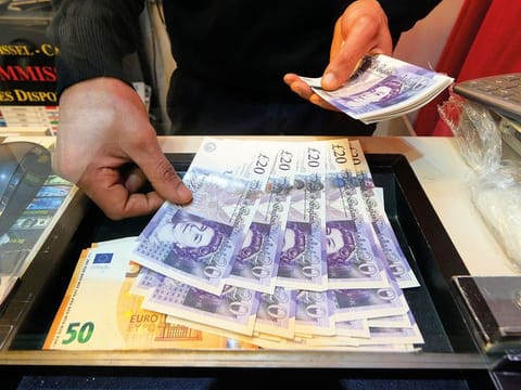 A currency exchange in Brussels.