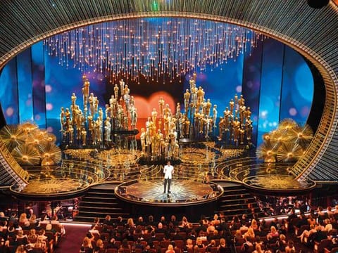 Chris Rock on stage during the 88th Oscars in Hollywood, California
