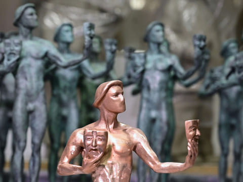 Statuettes of the award given at the Screen Actors Guild Awards 
