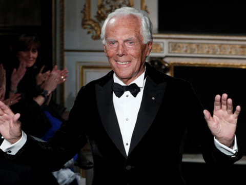 Italian designer Giorgio Armani 