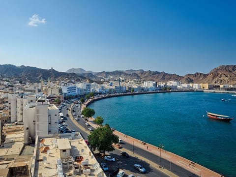 A view of the Muscat city. The Dubai-Muscat bus service by Oman’s Mwasalat has been running for several years with three daily buses.