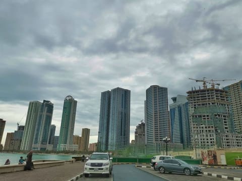 Parts of Sharjah saw rainy weather on Saturday evening