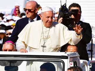 Pope Francis emerged amidst a sea of humanity and won hearts