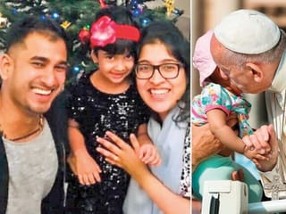 Couple missed papal mass, yet feel blessed