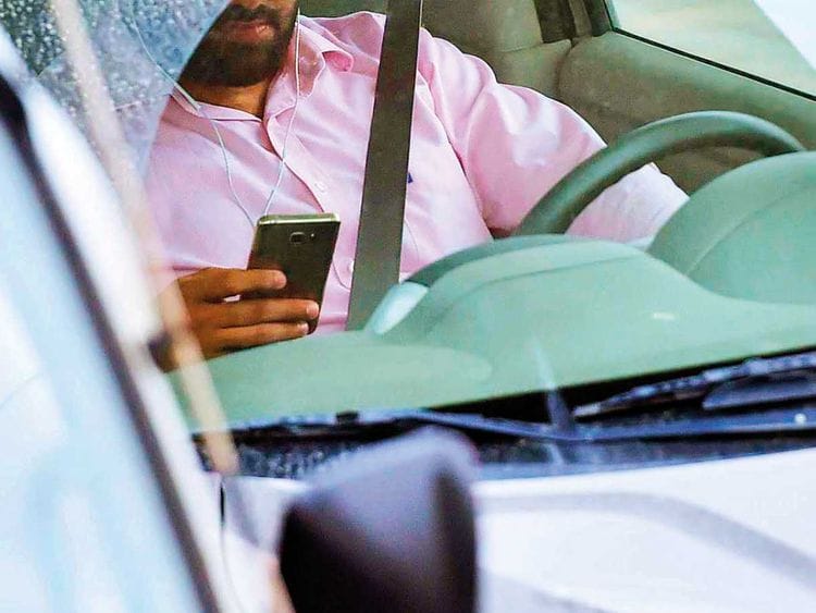 Phoning while driving