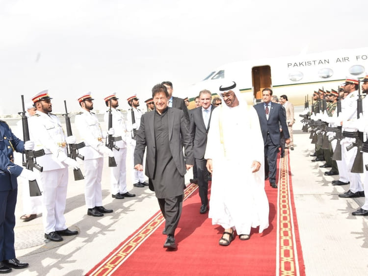 Pakistani PM Imran Khan arrival dubai