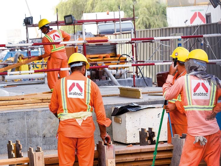 An Arabtec construction site in Dubai