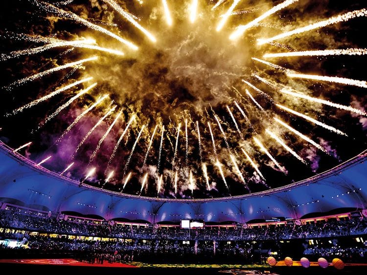 The colourful opening ceremony