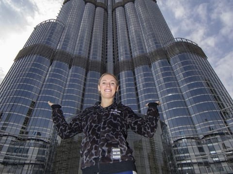 Caroline Wozniacki, who was once a brand ambassador of Dubai Duty Free Tennis Championships, during a visit to the emirate.