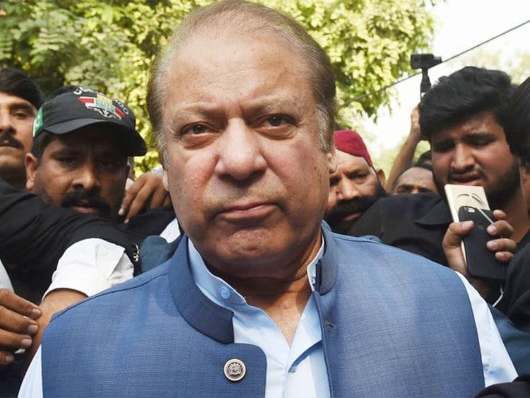 Former Pakistani prime minister Nawaz Sharif.