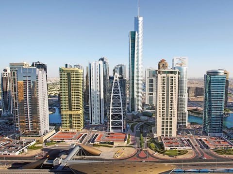 Jumeirah Lake Towers in Dubai Marina. The recovery of the UAE property market to pre-crisis levels could take up to two years.