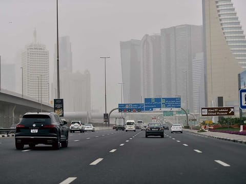 Dusty conditions in Dubai. 