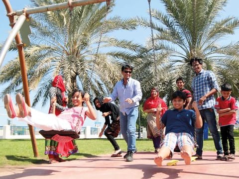 People in the UAE enjoy a day out in the sun.