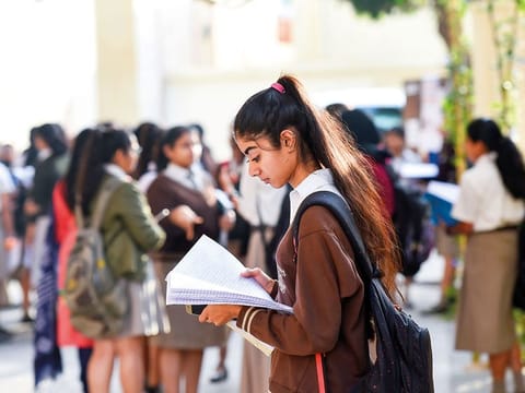 File photo of a student revising at Indian High School in Dubai, which is one of the three NEET-UG 2024 exam centres in the UAE