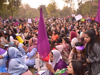 Thousands of women march for equality in Karachi, Pakistan