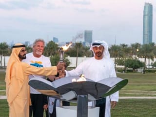 UAE leaders receive Special Olympics Flame of Hope