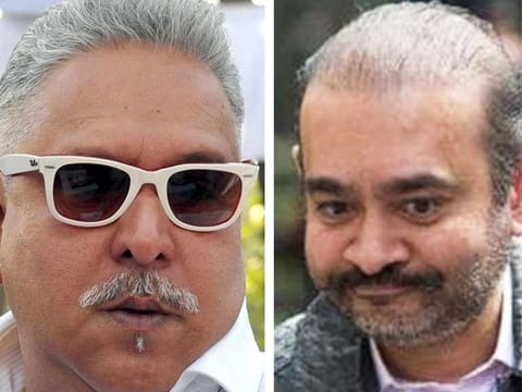 Fugitive Indian tycoons Vijay Mallya, left and Nirav Modi