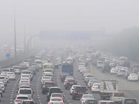 Motorists urged to drive slowly due to the bad weather.