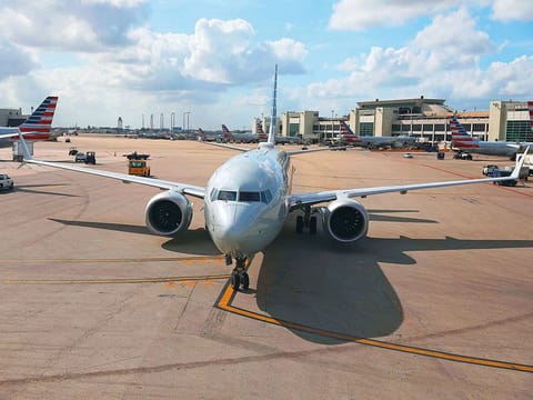An American Airlines Boeing 737 Max 8 is seen as it pulls into its gate after arriving at the Miami International Airport from LaGuardia Airport on March 13, 2019 in Miami, Florida. 