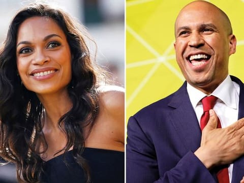 Rosario Dawson and Cory Booker