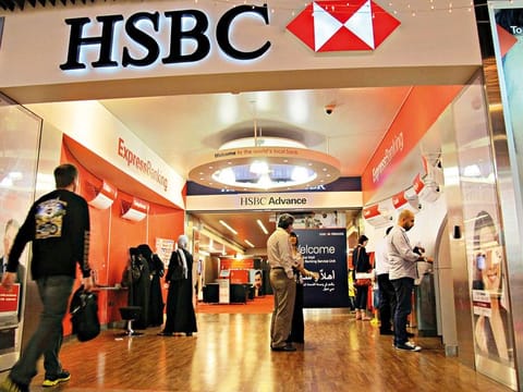 A branch of HSBC at the Dubai Mall. HSBC’s optimism is supported by its improved numbers in terms of sales, portfolio quality and attrition.