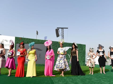 Participants during the Best Hat and Most Creative Hat Style Stakes competition last year.