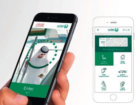 The Dubai Police app. Photo for illustrative purposes